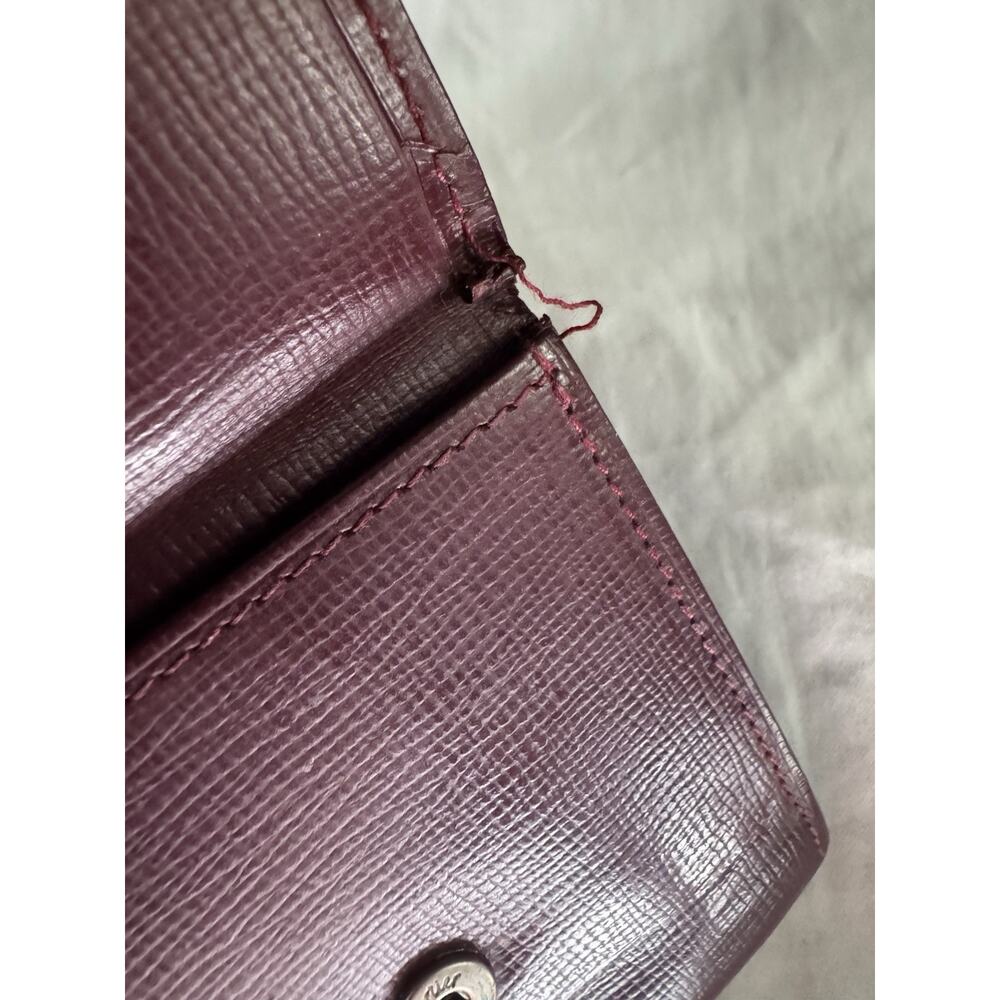 Cartier Must De Cartier Burgundy Leather Coin Purse Wallet Vintage - Picture 5 of 8